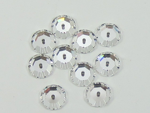 18pcs. 30ss (6mm) ROUND CRYSTAL SEW ON STAR BRIGHT FLATBACK Rhinestones